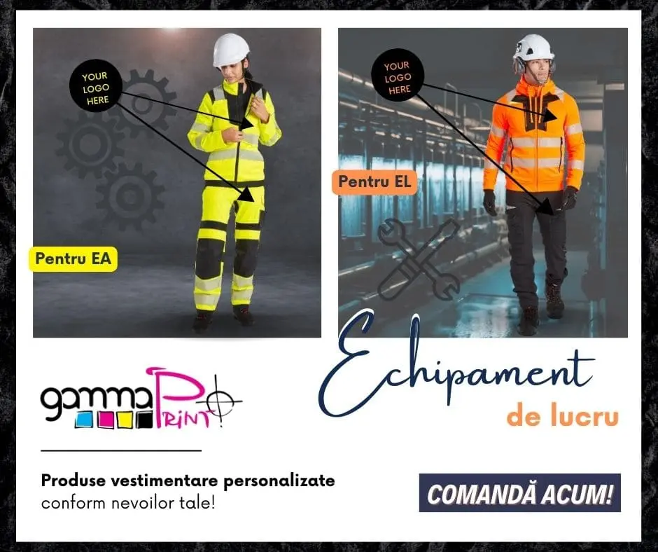 Echipamente de lucru personalizate Produse promoționale Gamma Print Tipografia Gamma Print Brasov | Tipografia Gamma Print | Tipografie Brasov | Produse conferințe | Ambalaje