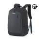 Rucsac business impermeabil pentru laptop, 22 L, cu benzi reflectorizante, de culoare albastră