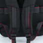 Rucsac business impermeabil pentru laptop, 22 L, cu benzi reflectorizante, de culoare roșie