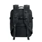 Rucsac de cabină extensibil pentru laptop de 15 inch, cu deschidere la 180 de grade și spațiu pentru pantofi, de culoare neagră