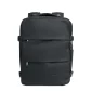 Rucsac de cabină extensibil pentru laptop de 15 inch, cu deschidere la 180 de grade și spațiu pentru pantofi, de culoare neagră